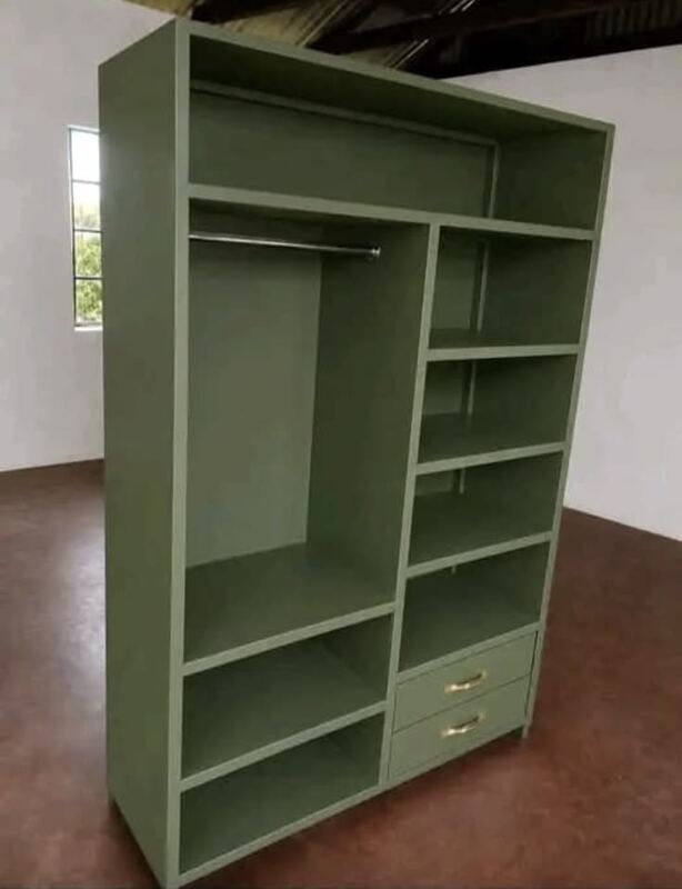 Penderie en mélamine, coloris vert